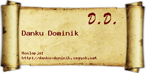 Danku Dominik névjegykártya
